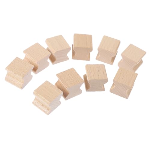 UKCOCO 10Stücke Holzstempel Leere Holzdichtung für DIY Projekte Langlebig und Sicher für Scrapbooking Geschenketiketten und Handgefertigte Karten von UKCOCO