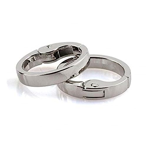 UKCOCO 10Stücke Metall Feder Ringe Schnappverschluss für Handtaschen Schlüsselanhänger und DIY Bastelzubehör für Rucksäcke und Hundeleinen Silberfarben von UKCOCO