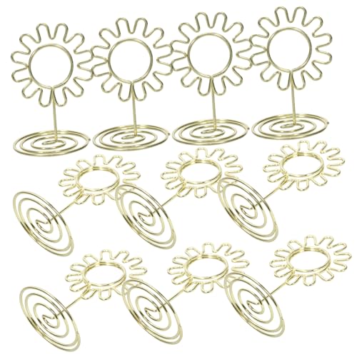 UKCOCO 10Stücke Tischkartenhalter Goldene Blumen Fotohalter für Hochzeiten Geburtstagsfeiern und Jubiläen Stabiler Bildhalter für Platzkarten Menükarten und Fotos von UKCOCO