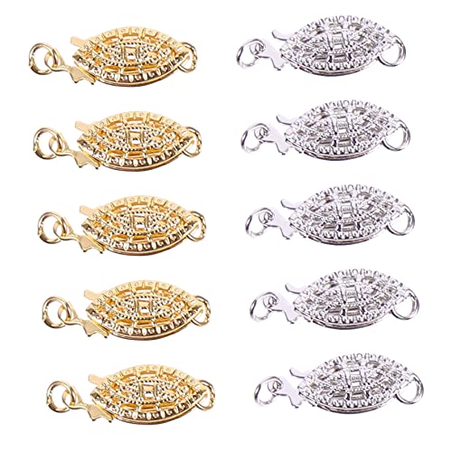 UKCOCO 10Stücke Verschlusshaken für DIY Schmuckherstellung Fischhaken Verschlüsse für Armbänder und Leicht und Exquisites Design von UKCOCO