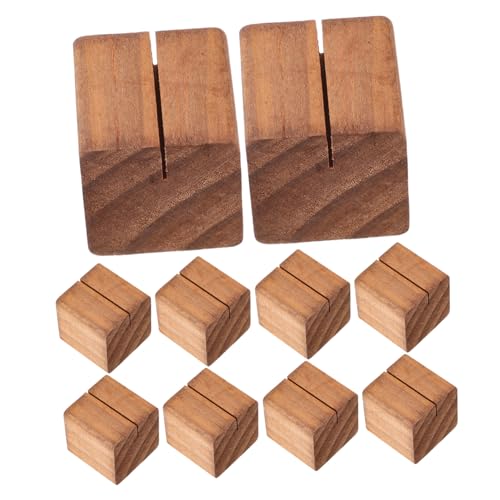 UKCOCO 10pcs Retro Wooden Desktop Kartenhalter Office Memo Stand Rustic Note Halter Für Schreibtischnummer Halter Hochzeitsschilder Stand Photo Card Halter UKCOCO 10pcs Retro Wooden Desktop Kartenhalter Office Memo Stand Rustic Note Halter Für Schreibtischnummer Halter Hochzeitsschilder Stand Photo Card Halter von UKCOCO