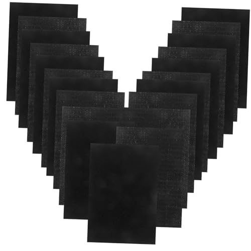 UKCOCO 12 Paare Selbstklebende Doppelseitige Klettband Klebebänder Schwarz für Teppiche Möbel Vorhänge Haftende Haken und Flauschbänder für Haushalt und von UKCOCO