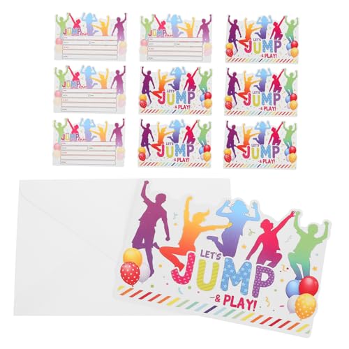 UKCOCO 12 Sätze Party-Einladungskarte Jump-Geburtstagseinladungen Jump-Geburtstagsparty-Dekorationen Einladungen zur Geburtstagsfeier Geburtstagseinladungen für Jungen Papier Weiß UKCOCO 12 Sätze Party-Einladungskarte Jump-Geburtstagseinladungen Jump-Geburtstagsparty-Dekorationen Einladungen zur Geburtstagsfeier Geburtstagseinladungen für Jungen Papier Weiß von UKCOCO