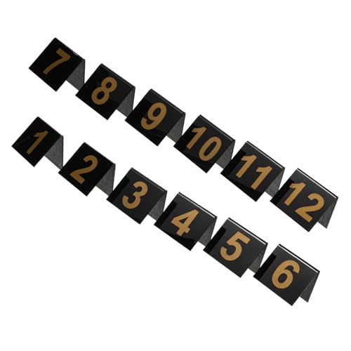 UKCOCO 12 Stück Förmige Nummernmarker aus für Detektiv und Partys Robuste Deko für Halloween Hochzeiten und Spiele für Tischnummern und Szenenmarkierungen von UKCOCO