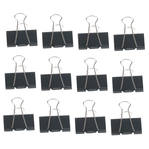 UKCOCO 12 Stück Klemmbrett Clips Dokumenten und Foto Klammern für Schule Büro und Zuhause Praktische Binder Clips für Vielseitige Anwendungen von UKCOCO
