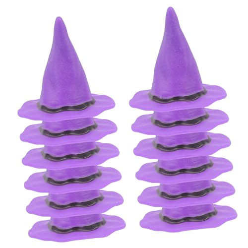 UKCOCO 12 Stück Mini Hexenhüte für Weinflaschen Halloween Partyhüte Dekorative Flaschenaufsätze aus Plastik Kreative Tischdeko für Festliche Anlässe UKCOCO 12 Stück Mini Hexenhüte für Weinflaschen Halloween Partyhüte Dekorative Flaschenaufsätze aus Plastik Kreative Tischdeko für Festliche Anlässe von UKCOCO