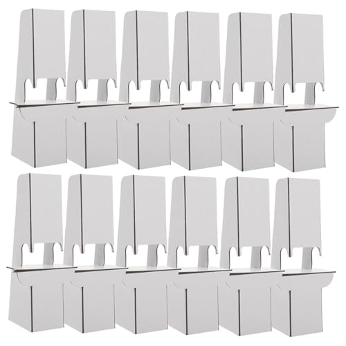 UKCOCO 12 Stück Papierhalter -Displayständer Stand Plakatständer begrüßen Karton Rezeption Bild steht für Tisch Staffelei tritt zurück Bildständer Staffelei Pappständer Bilderständer Weiß UKCOCO 12 Stück Papierhalter -Displayständer Stand Plakatständer begrüßen Karton Rezeption Bild steht für Tisch Staffelei tritt zurück Bildständer Staffelei Pappständer Bilderständer Weiß von UKCOCO