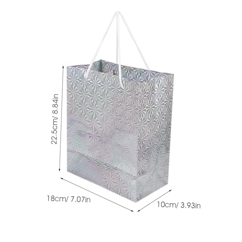 UKCOCO 12 Stück Papiertragetaschen mit Griff Dekorative Geschenktüten aus Glänzendem Papier für Hochzeiten Geburtstage und Feiertage für und Aufbewahrung von UKCOCO