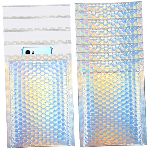 UKCOCO 12 Stück Selbstklebende Luftpolster Versandtaschen Gepolstert Reißfest Transparente Versandtüten für Kleidung Handyhüllen Uhren Sichere Mailing und Versandverpackung von UKCOCO