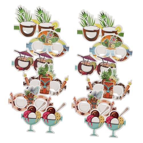 UKCOCO 12 Stück Teiliges Hawaiische Papiersonnenbrillen Leicht und Partybrille Sommerparty Foto Requisiten Tropisches Strandthema für Karneval und Maskerade UKCOCO 12 Stück Teiliges Hawaiische Papiersonnenbrillen Leicht und Partybrille Sommerparty Foto Requisiten Tropisches Strandthema für Karneval und Maskerade von UKCOCO