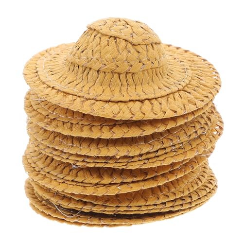 UKCOCO 12 Stück Teiliges Mini Papier Hüte Handgefertigt Kleine Hüte für DIY Puppenzubehör und Basteldekorationen Leichte Stabile Miniatur für Kreative Wohnaccessoires von UKCOCO