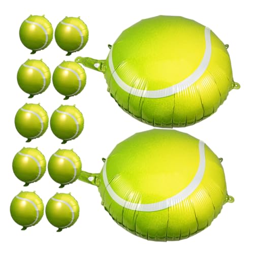 UKCOCO 12 Stück Teiliges Tennis Party mit Folien Tennisball Luftballons Leichte Langlebige Sportballon Deko für Tennis Geburtstag Sommerpartys Pool Strand UKCOCO 12 Stück Teiliges Tennis Party mit Folien Tennisball Luftballons Leichte Langlebige Sportballon Deko für Tennis Geburtstag Sommerpartys Pool Strand von UKCOCO