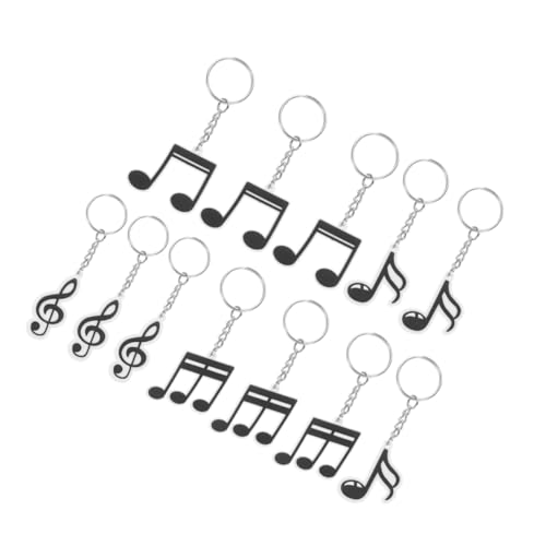 UKCOCO 12stücke Schlüsselanhänger Mit Musiknoten Im Retro-stil Partygeschenke Für Musikliebhaber Tanzveranstaltungen Für Junge Mädchen Und Geburtstagsfeiern Für Altersgruppen von UKCOCO