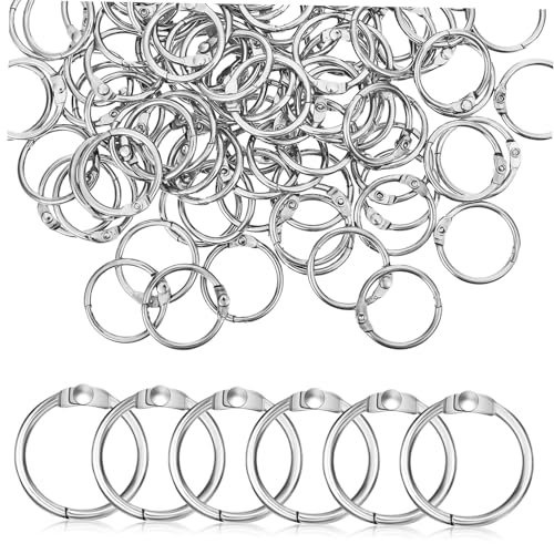 UKCOCO 120 Stück Teiliges Metall Buchringe Innendurchmesser Silber Rostfreie Binder Ringe für Karteikarten Notizen Scrapbooks Einfach zu Öffnen und Langlebig Vielseitig für Bürobedarf von UKCOCO
