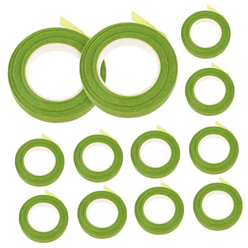 UKCOCO 12Rollen Blumenwickelband DIY Klebeband für Blumenarrangements Robustes und Langlebiges Floristikzubehör zum Verpacken von Sträußen und Geschenken von UKCOCO