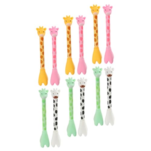 UKCOCO 12Stücke Giraffe Signaturstifte Süße Kugelschreiber für Ergonomisches Design Langlebig aus Material für Büro Schule und Kreative Anwendungen Reibungsloses von UKCOCO
