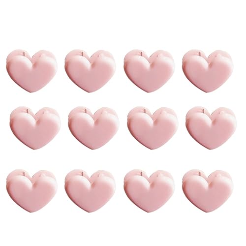 UKCOCO 12Stücke Rosa Büroklammern Dekorative Clips für Organisation Niedliche Halter für Schule und Büro Wetterfestes Design für Dokumente und Papiere von UKCOCO