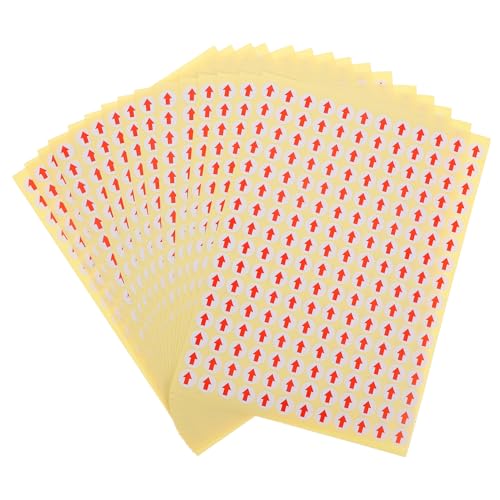 UKCOCO 15 Blatt Rote Kleine Aufkleber Bögen Rund Selbstklebende Wartungslabel mit Starkem Halt für Lager Büro Vielseitige Markierung von Nichtkonformen Produkten von UKCOCO