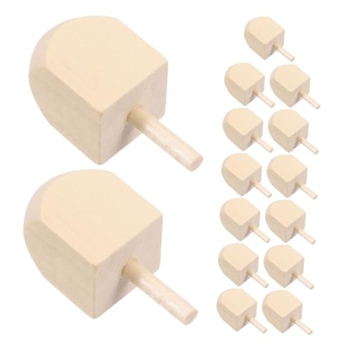 UKCOCO 15 Stück DIY Holz Dreidel für Chanukka Unbemalt für Kreative Bastelprojekte Entspannendes und Feiertagsdekoration von UKCOCO