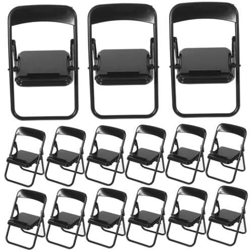 UKCOCO 15 Stück Mini Möbelmodell Mini Klappstuhl Miniatur Stuhlmodell Klappstühle Puppenklappstuhl Miniatur Mini Stuhl Telefonhalter Der Miniatur Klappstuhlmodell Aus Kunststoff von UKCOCO