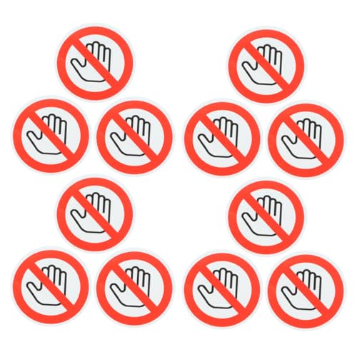UKCOCO 15 Stück Teiliges Do Not Touch Warnaufkleber Sicherheitskennzeichen zur Maschinengefahr Selbstklebende Schutzetiketten für Lager und Büro Klare Warnhinweise für Arbeitsschutz von UKCOCO