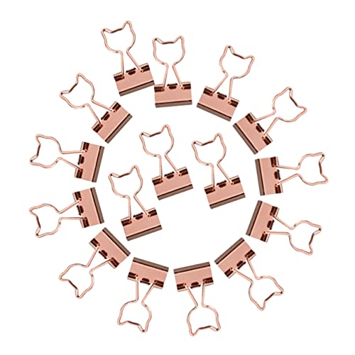 UKCOCO 15 Stück Teiliges Praktische Binder Clips in Roségold Vielseitige Büroklammern zum Schnellen Ordnen von Dokumenten für Schule Büro und Organisation von Papieren von UKCOCO