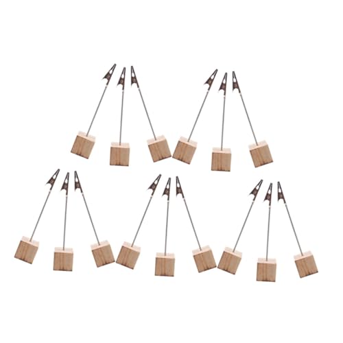 UKCOCO 15 Stück Teiliges Retro Holz Kartenhalter Multifunktionale Tischkartenständer für Hochzeiten Veranstaltungen und Menükarten Robuste Platzkartenhalter aus Holz für Täglichen von UKCOCO