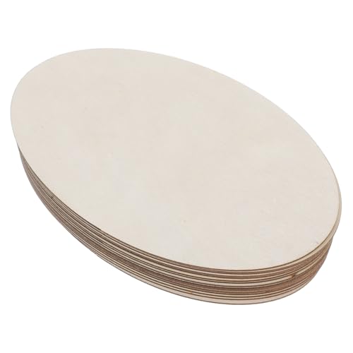 UKCOCO 15 Stück Teiliges Unvollendeter Holzplatten für Diy Kunstprojekte Oval Geformte Holzscheiben für Erwachsene zum Malen und Basteln Zuhause Schule von UKCOCO