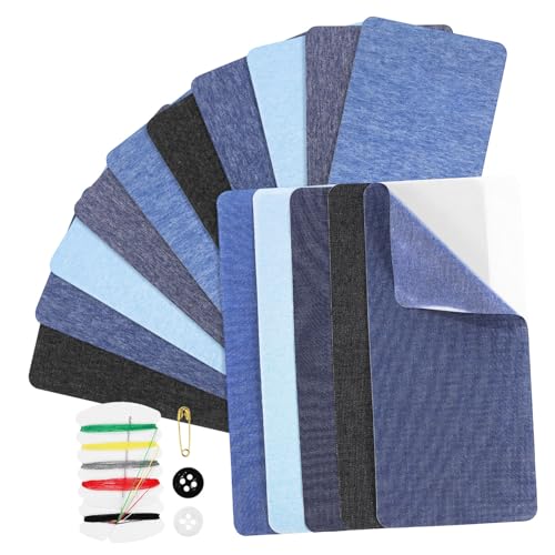 UKCOCO 15Stücke Teiliges Selbstklebende Bügelflicken für Jeans und Kleidung Vielseitige Reparatur Patches Einfach Zuzuschneiden und Anzuwenden Langlebige Stoffaufnäher für Kleidung von UKCOCO
