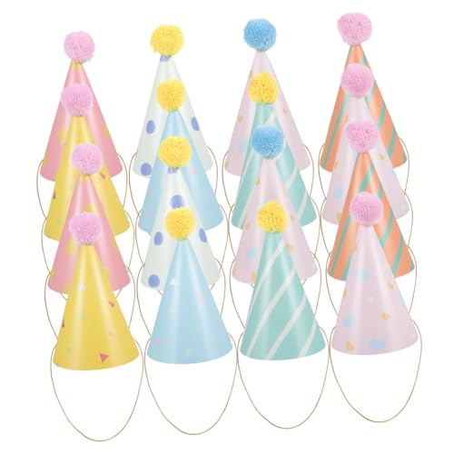 UKCOCO 16 Stück Geburtstagshut kleine Geburtstagshüte Wiederverwendbare Geburtstagsdekorationen bunte Partyhüte pom Geburtstagsfeier begünstigt Erwachsene Geburtstagskopfbedeckung Papier UKCOCO 16 Stück Geburtstagshut kleine Geburtstagshüte Wiederverwendbare Geburtstagsdekorationen bunte Partyhüte pom Geburtstagsfeier begünstigt Erwachsene Geburtstagskopfbedeckung Papier von UKCOCO