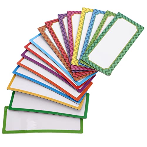 UKCOCO 16 Stück Teiliges Magnet Namensschild mit Abwischbaren Wiederverwendbaren Dry Erase Etiketten Bunte Magnetische Namensschilder für Whiteboard Kühlschrank und Metallflächen von UKCOCO