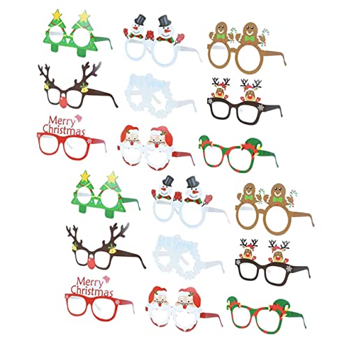 UKCOCO 18 Stück Teiliges Weihnachtsbrillen aus Stabilem Papier Leichte Party Fotokulisse für Erwachsene und Festliche Xmas Partybrillen in Verschiedenen Designs Komfortabel und Langlebig UKCOCO 18 Stück Teiliges Weihnachtsbrillen aus Stabilem Papier Leichte Party Fotokulisse für Erwachsene und Festliche Xmas Partybrillen in Verschiedenen Designs Komfortabel und Langlebig von UKCOCO