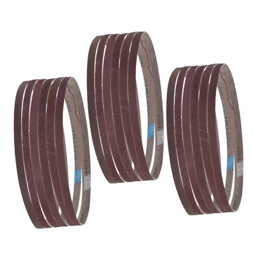 UKCOCO 18-teiliges Schleifpapier-band-set Für Holzbearbeitung, Schleifen Und Polieren, Schleifzubehör Für Bandschleifer, Körnung 40/80/120/240/400/800 von UKCOCO