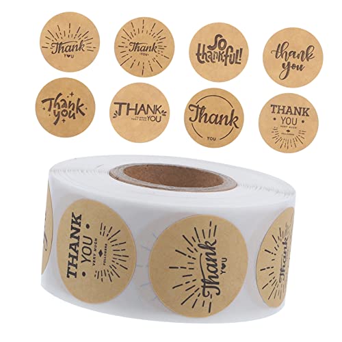 UKCOCO 1Rolle Aufkleber Selbstklebende Kraftpapier Sticker für Kleine Unternehmen pro Rolle für Verpackungen Geschenktüten und Handgemachte Projekte UKCOCO 1Rolle Aufkleber Selbstklebende Kraftpapier Sticker für Kleine Unternehmen pro Rolle für Verpackungen Geschenktüten und Handgemachte Projekte von UKCOCO