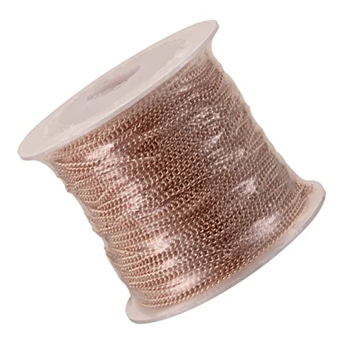 UKCOCO 1Rolle DIY Kupferkette Halbleiter Elektroplattierte Schmuckkette für Armbänder Glänzende Oberfläche Leicht zu Verarbeiten für Schmuckherstellung von UKCOCO