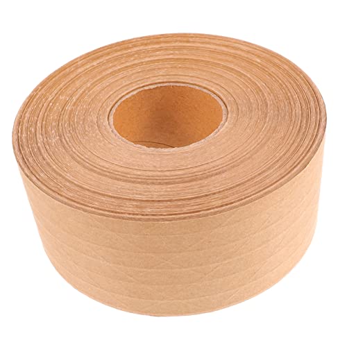 UKCOCO 1Rolle Kraftpapier Klebeband Selbstklebend und Beschreibbar für Kartonversiegelung Verpackung und Bastelarbeiten Hochklebrig und Hitzebeständig von UKCOCO