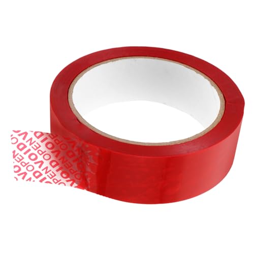 UKCOCO 1Rolle Manipulationssicheres Klebeband in Rot und Weiß mit Voidopen Funktion Schützt Diebstahl und Manipulation für Paketversand und Lagerung von UKCOCO