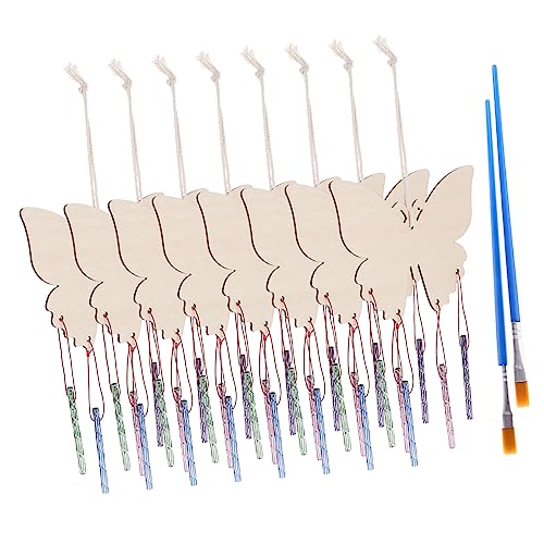 UKCOCO 1Satz DIY Schmetterling Holz Windspiel Bastelset Teiliges mit Holzschmetterlingen Windspiel Rohren Pinseln und Schnur Basteln für Dekorationen UKCOCO 1Satz DIY Schmetterling Holz Windspiel Bastelset Teiliges mit Holzschmetterlingen Windspiel Rohren Pinseln und Schnur Basteln für Dekorationen von UKCOCO