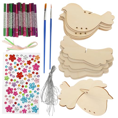 UKCOCO 1Satz DIY Windspiel Holz für Unfertiges Windspiel mit Tierausschnitten Stäbe Bastelmaterialien für Geburtstagsgeschenke und Feiertagsdekorationen UKCOCO 1Satz DIY Windspiel Holz für Unfertiges Windspiel mit Tierausschnitten Stäbe Bastelmaterialien für Geburtstagsgeschenke und Feiertagsdekorationen von UKCOCO