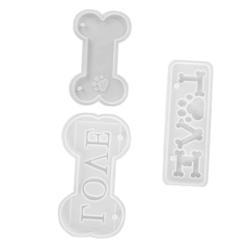 UKCOCO 1Satz Hundeknochen Silikonform Teilig DIY Tag Form für Epoxidharz Silikonfondant und Dekoration Hochwertige Gießform für Bastelprojekte Vielseitig Einsetzbar von UKCOCO