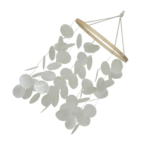 UKCOCO 1Stück Hängende Muschelwindglocke Dekorative Wandhängung für Garten und Natürliche Holzperlen Melodische Klänge für Innenhöfe und Fotorequisit UKCOCO 1Stück Hängende Muschelwindglocke Dekorative Wandhängung für Garten und Natürliche Holzperlen Melodische Klänge für Innenhöfe und Fotorequisit von UKCOCO