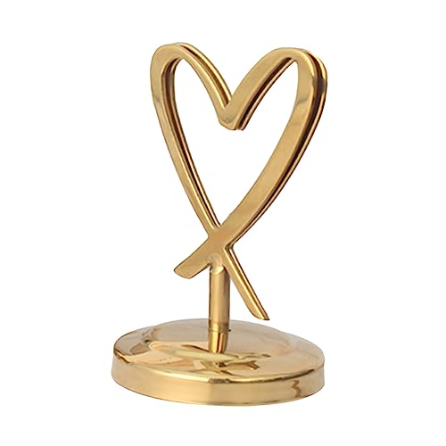 UKCOCO 1Stück Herzförmiger Tischkartenhalter aus Metall Eleganter für Hochzeiten und Festlichkeiten Stabiler für Menükarten und Notizen Leicht zu Reinigen Dekorative UKCOCO 1Stück Herzförmiger Tischkartenhalter aus Metall Eleganter für Hochzeiten und Festlichkeiten Stabiler für Menükarten und Notizen Leicht zu Reinigen Dekorative von UKCOCO