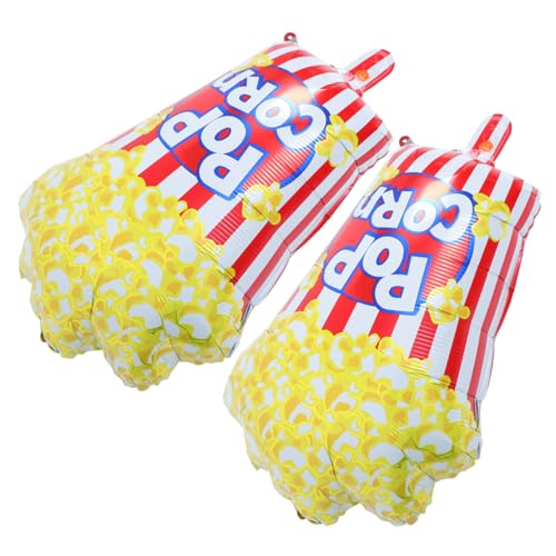 UKCOCO 2 Pcs Popcornballon Große Folie Popcorn Ballon Für Kinder Geburtstag Babyparty Night Party Halloween Karneval Themenparty Dekorationen von UKCOCO