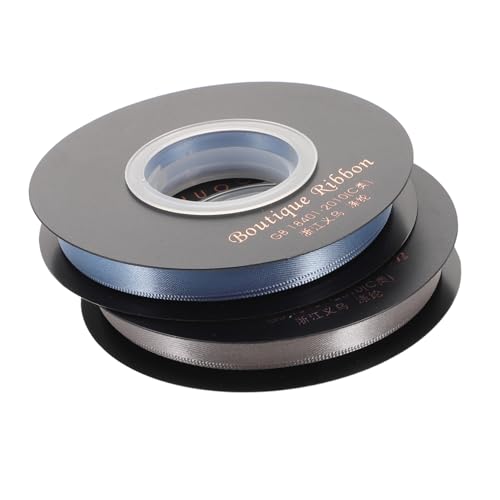 UKCOCO 2 Rollen Doppelseitiges Polyesterband Breit Yards Geschenkband Bastelband Vielseitig für Geschenkverpackung Blumenarrangements DIY Dekoration Haaraccessoires Nebelblau und UKCOCO 2 Rollen Doppelseitiges Polyesterband Breit Yards Geschenkband Bastelband Vielseitig für Geschenkverpackung Blumenarrangements DIY Dekoration Haaraccessoires Nebelblau und von UKCOCO