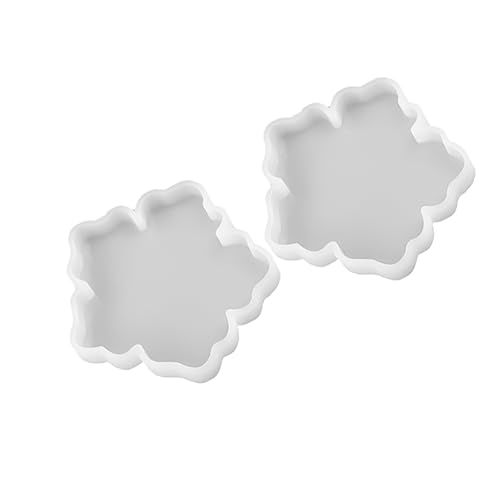 UKCOCO 2 STÜCK Teiliges DIY Silikonform für Kreative Blumen Mirrorspiegel und Epoxidharz Vielseitige Gießform für Anhänger Untersetzer und Deko für Zuhause und Bastelstudio Weiß S von UKCOCO