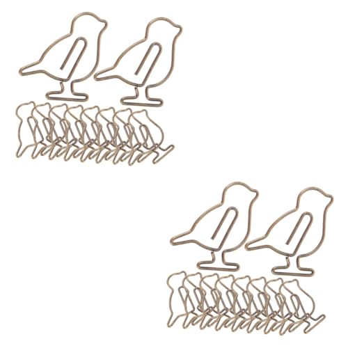 UKCOCO 2 Sätze Kreative Büroklammern Aus Antike Vogel Designs Stabile Metall Papierklammern Für Büro Zuhause Und Schule Vielseitige Nutzung Für Dokumente Und Notizen 20 Stück * 2 UKCOCO 2 Sätze Kreative Büroklammern Aus Antike Vogel Designs Stabile Metall Papierklammern Für Büro Zuhause Und Schule Vielseitige Nutzung Für Dokumente Und Notizen 20 Stück * 2 von UKCOCO