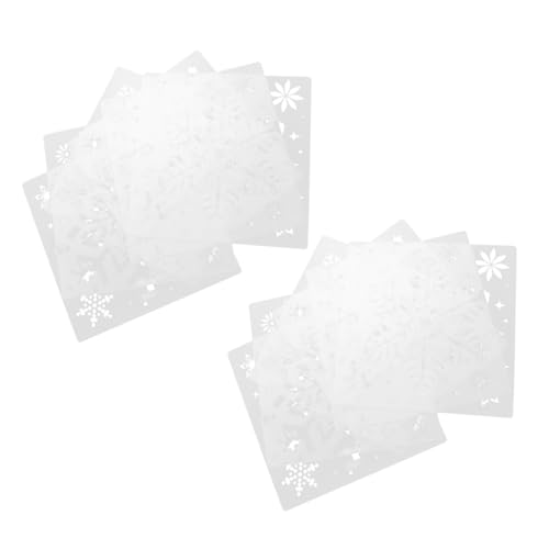 UKCOCO 2 Sätze Schneeflocken Schablonen Wiederverwendbar Stabile Malvorlagen Für Weihnachtsdeko Winter DIY Basteln Aufhängen Und Bemalen Für Verschiedene Oberflächen von UKCOCO