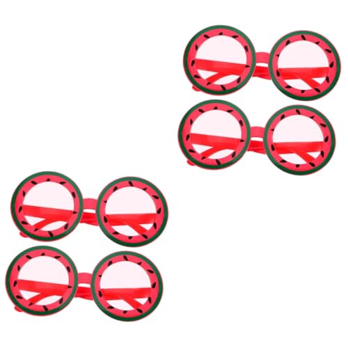 UKCOCO 2 Sätze Wassermelonengläser Retro Geformt Sommer Trendy Farben Dekorative Partygläser Hawaiianische Dekorationen Neuartige Partybrille Partyzubehör Stk 2 Stück * 2 von UKCOCO