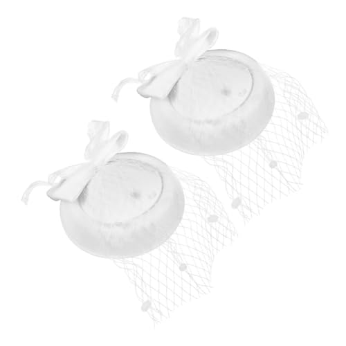 UKCOCO 2 Stück Baserbühnenkopfschmuck Stoff-fascinator-mütze Hüte Für Frauen Tea -party -hutauswahl Kopfbedeckungen Für Teepartys Fascinator-hut Für Frauen Tea Party Stirnband Wolle Weiß UKCOCO 2 Stück Baserbühnenkopfschmuck Stoff-fascinator-mütze Hüte Für Frauen Tea -party -hutauswahl Kopfbedeckungen Für Teepartys Fascinator-hut Für Frauen Tea Party Stirnband Wolle Weiß von UKCOCO