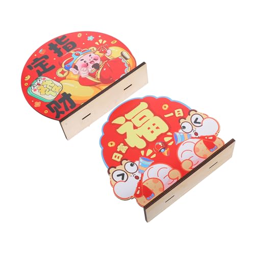 UKCOCO 2 Stück Jahr Der Schlangen Ornamente Neujahrs Tischdekorationen Chinesisches Fu Ornament Frühlingsfest Dekoration Chinesische Neujahrs Dekorationen Neujahrs Tischdekor Aus von UKCOCO